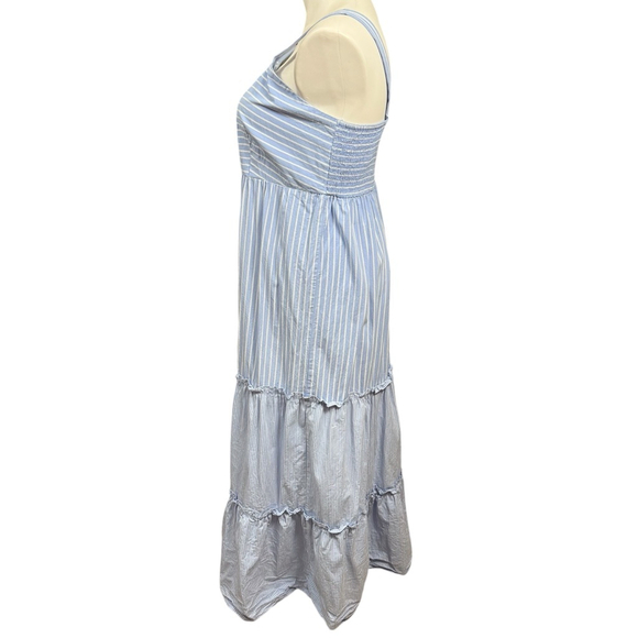 Crown & Ivy Striped Maxi Dress XL Blue Casual - Picture 7 of 9